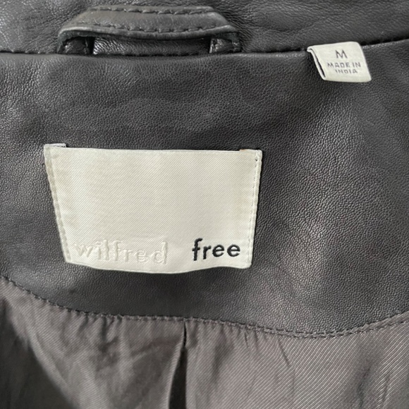 Aritzia Wilfred Free Biker Leather Jacket - Picture 3 of 4